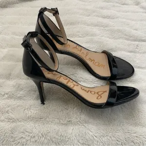 Sam Edelman Ankle Strap Heels Black Size 8.5