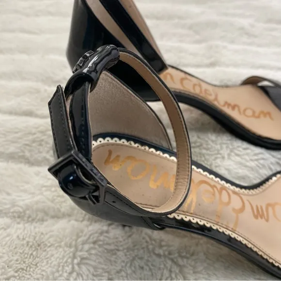 Sam Edelman Ankle Strap Heels Black Size 8.5
