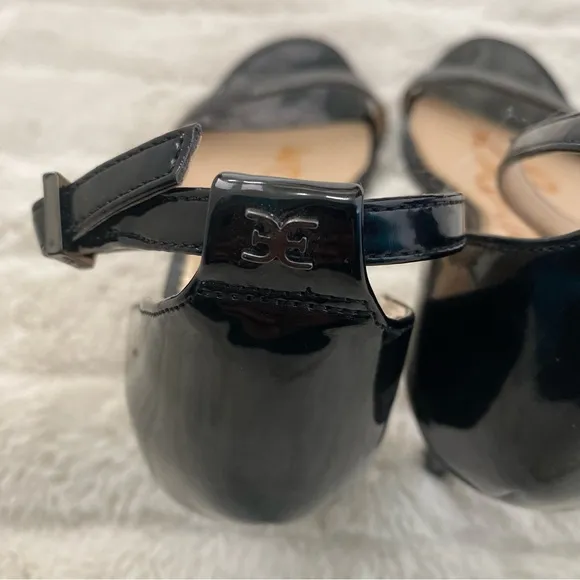 Sam Edelman Ankle Strap Heels Black Size 8.5