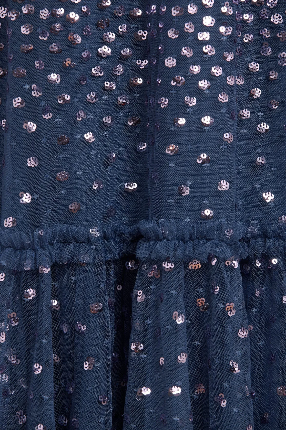 Scatter Dot Cape Tiered Ankle Gown