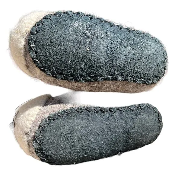 Sew Heart Felt England Dog Kids Slippers Baby Sz 1/2 Years