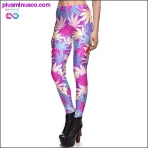 Sexy Girl Pencil Pants Black White Weed Maple Leaf Printed