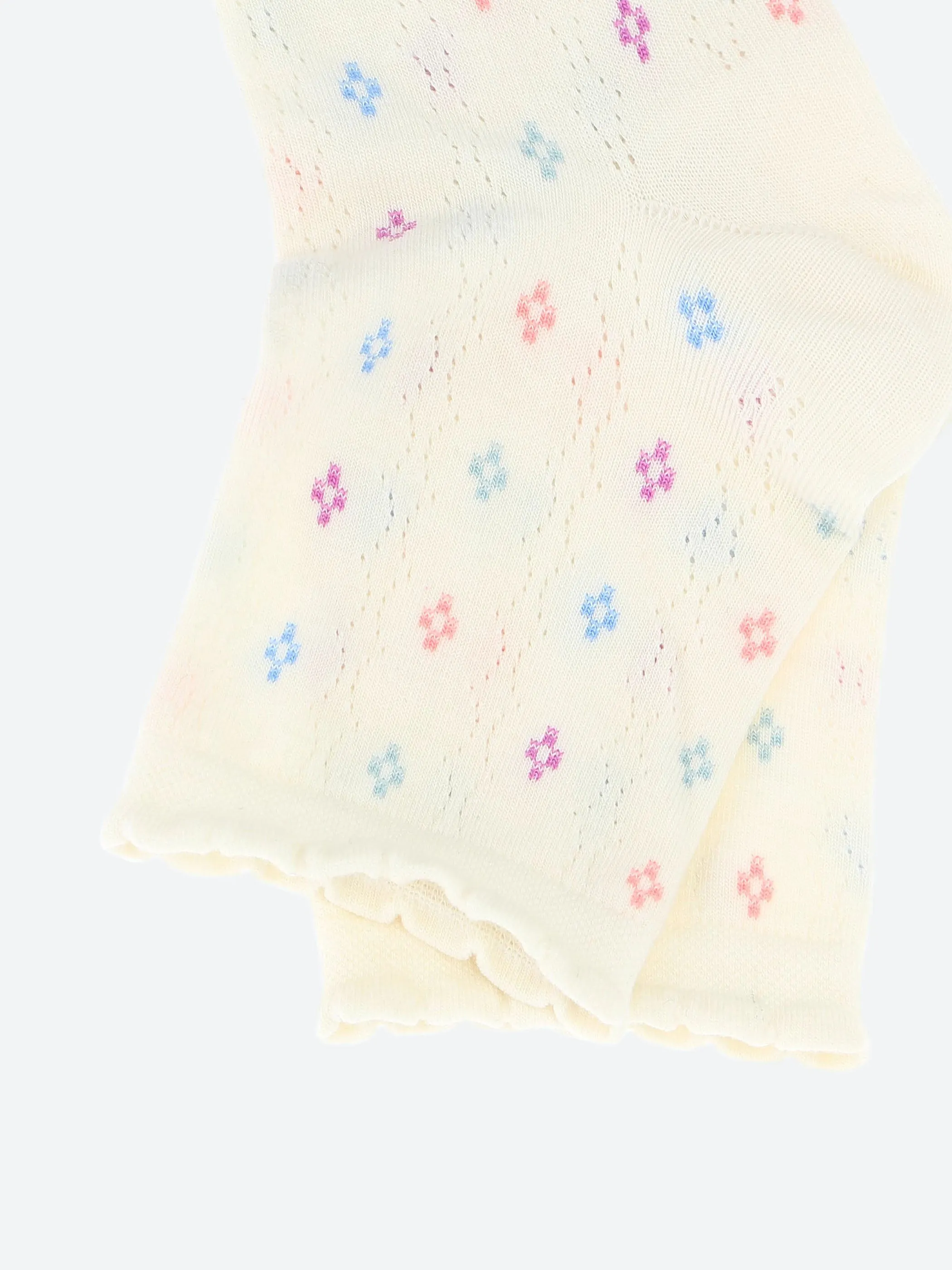 Short Small Diamond Openwork Socks