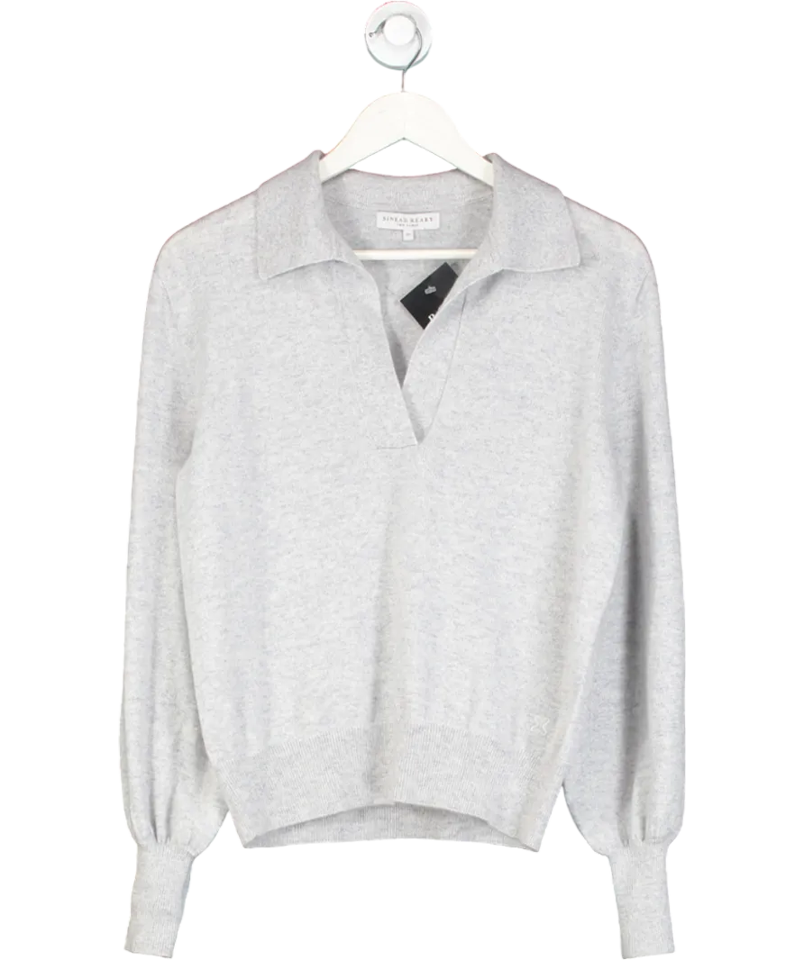 Sinead Keary Grey The Joy- Cashmere Collar Sweater UK XS