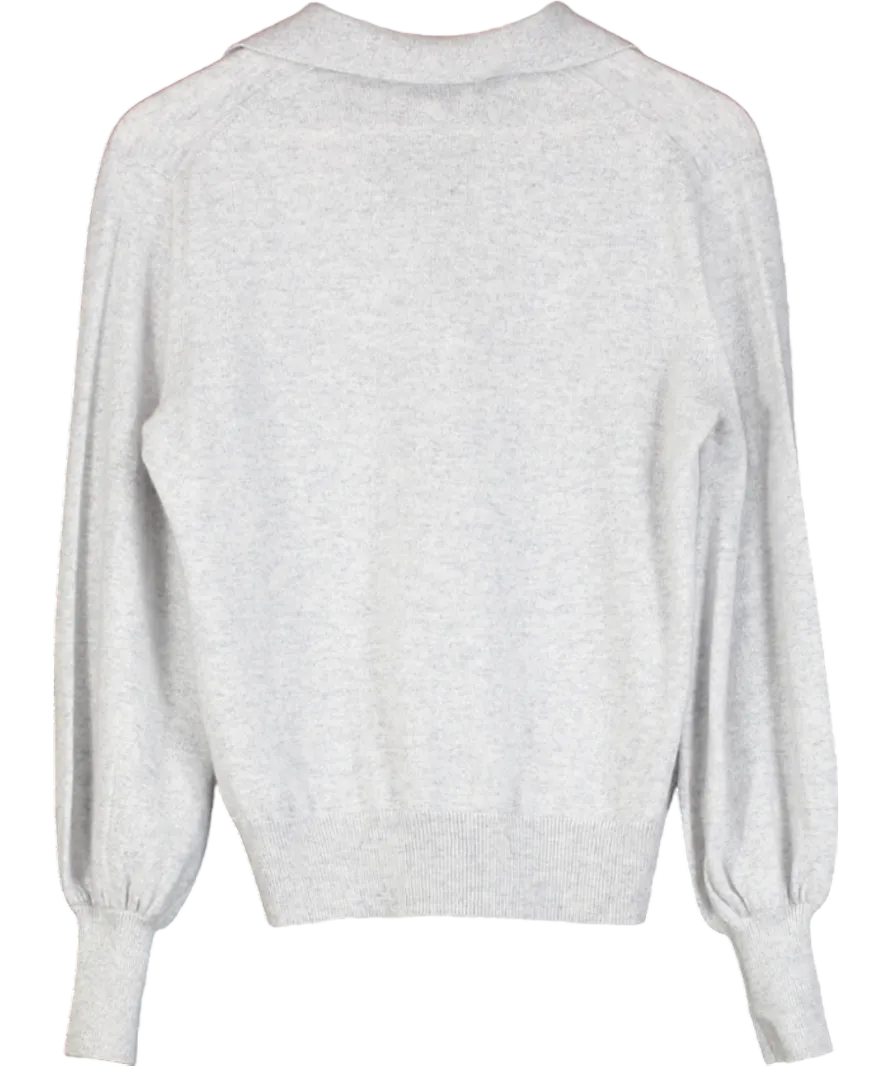 Sinead Keary Grey The Joy- Cashmere Collar Sweater UK XS