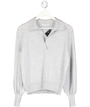 Sinead Keary Grey The Joy- Cashmere Collar Sweater UK XS