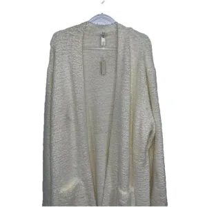 SKIMS Cozy Knit Robe Bone With Pockets Size 4X/5X Comfy Loungewear Long No Belt