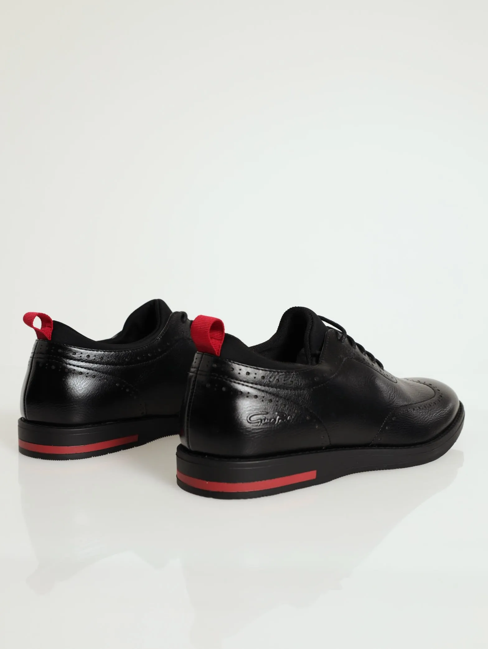 Smart Casual Brogue Lace-Up Shoe - Black