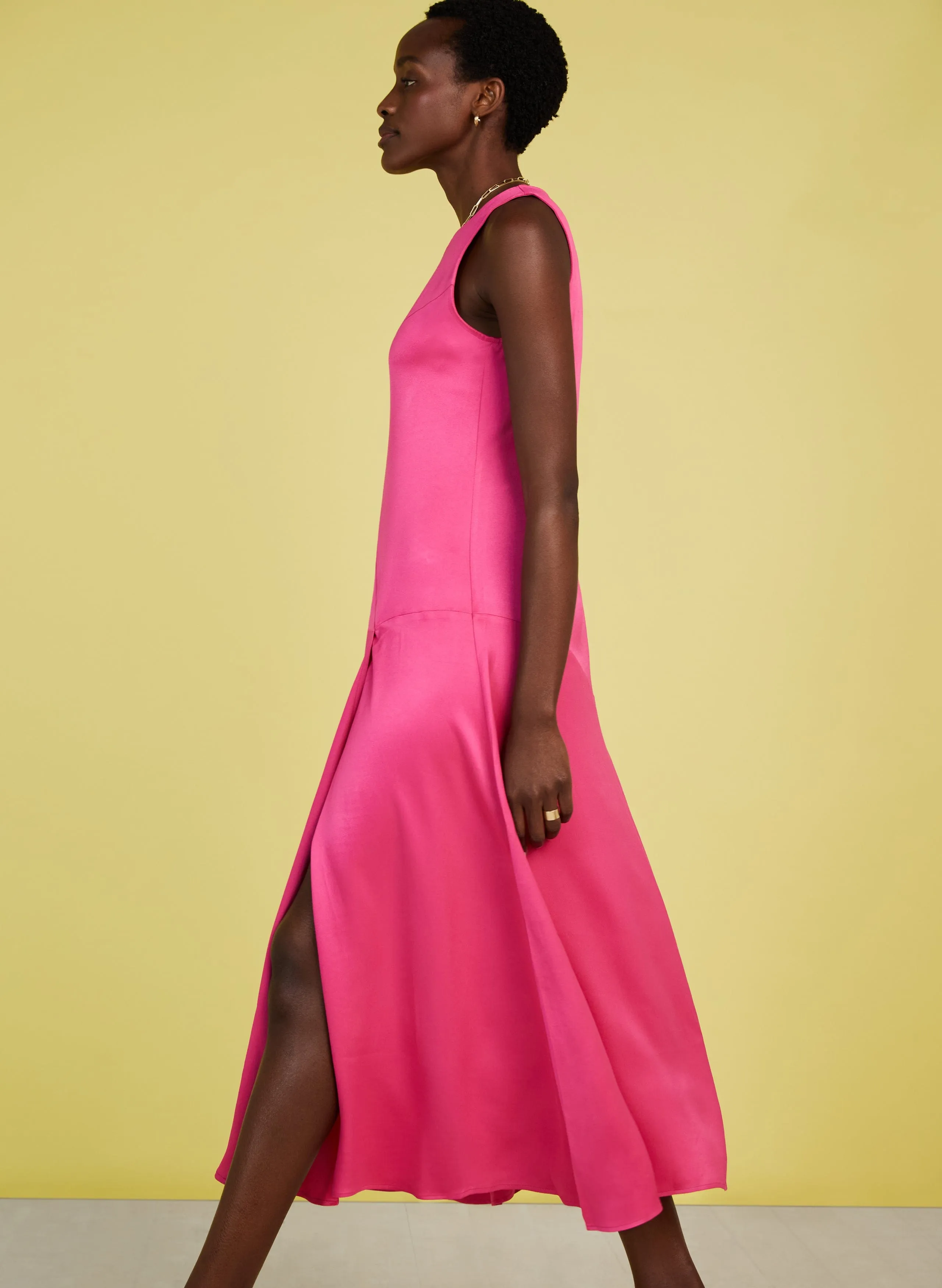 Soleil Ecojilin Dress | Hyper Pink