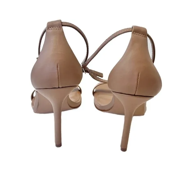 Steve Madden Tan Shaye Square Toe Heels Ankle Strap Size 11