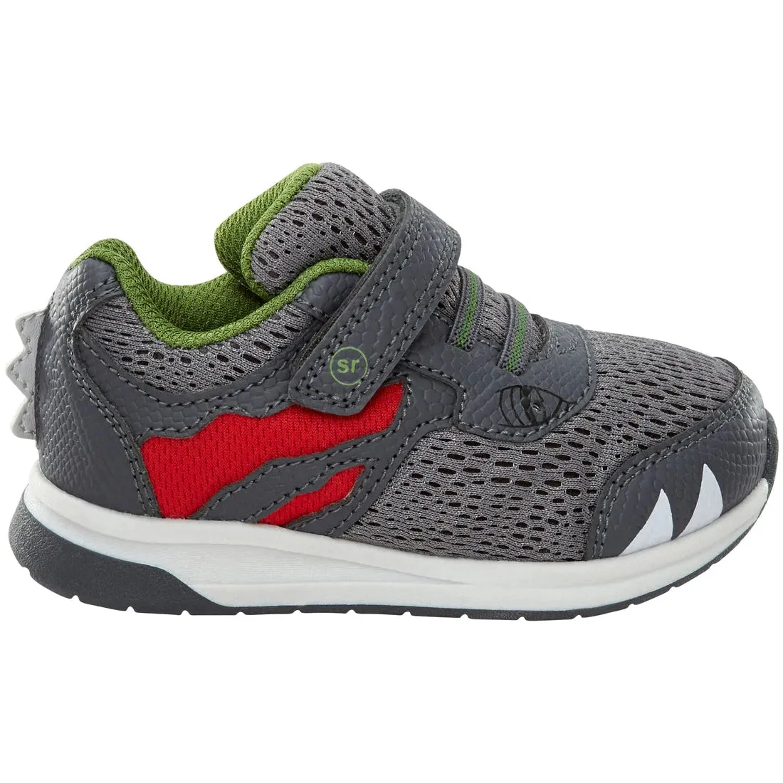 Stride Rite Light-Up Dinosaur Sneaker - Grey Multi