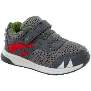Stride Rite Light-Up Dinosaur Sneaker - Grey Multi