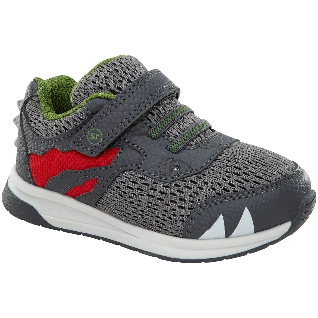Stride Rite Light-Up Dinosaur Sneaker - Grey Multi