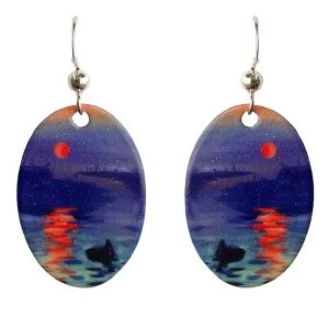 Sunrise by Monet oval earrings, #2687