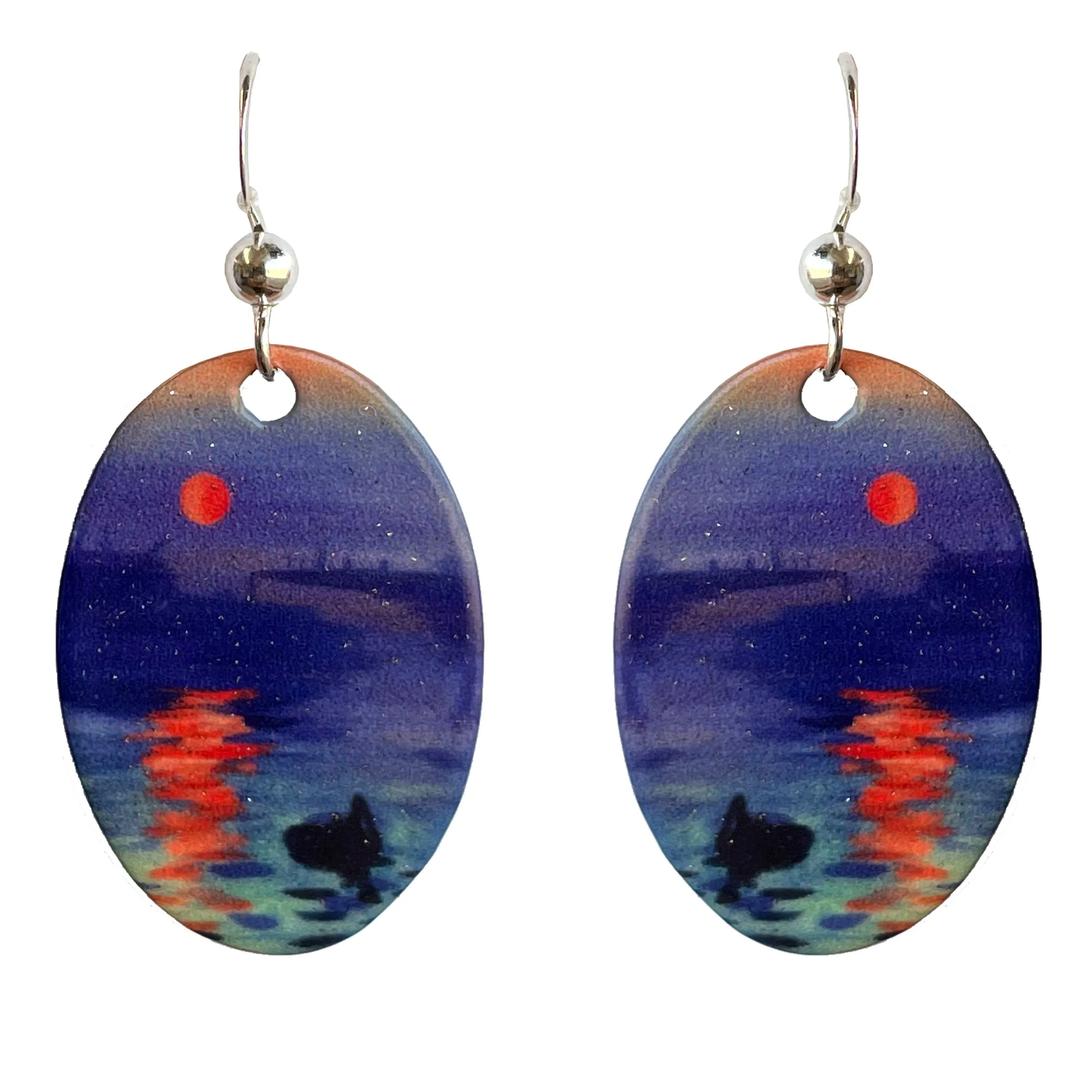 Sunrise by Monet oval earrings, #2687