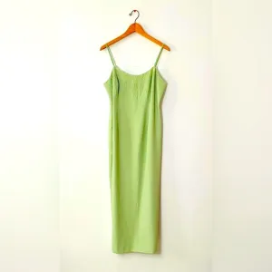 t. carolyn womans size 14 formal green strappy beaded maxi dress