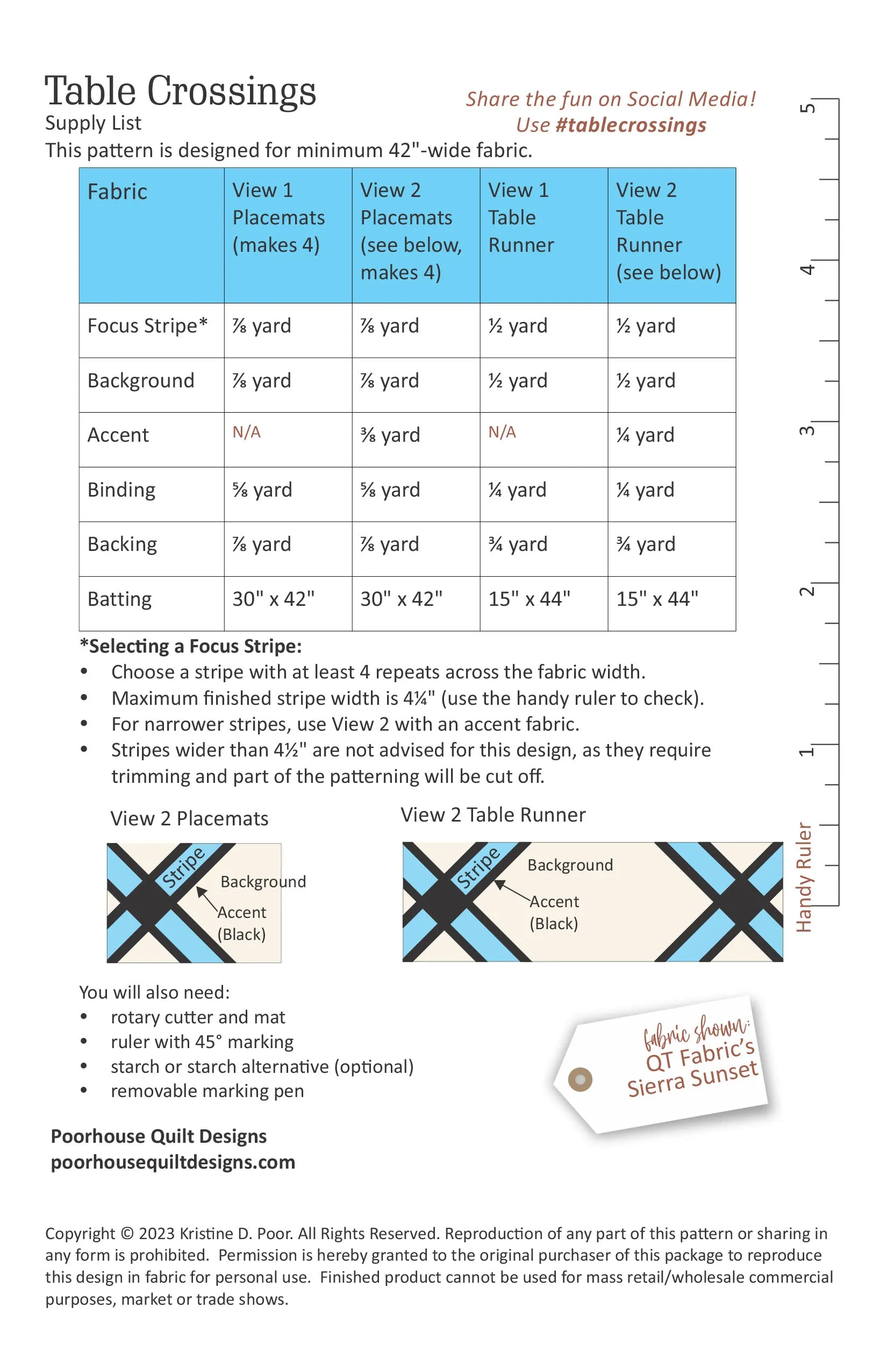 Table Crossings
