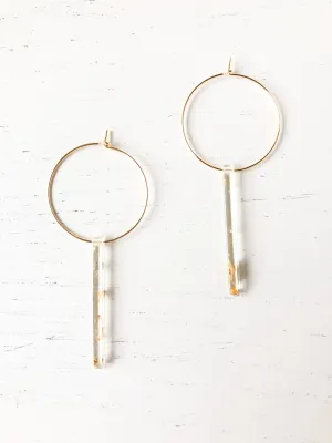 The Chelsea Gold Flake Resin Earrings