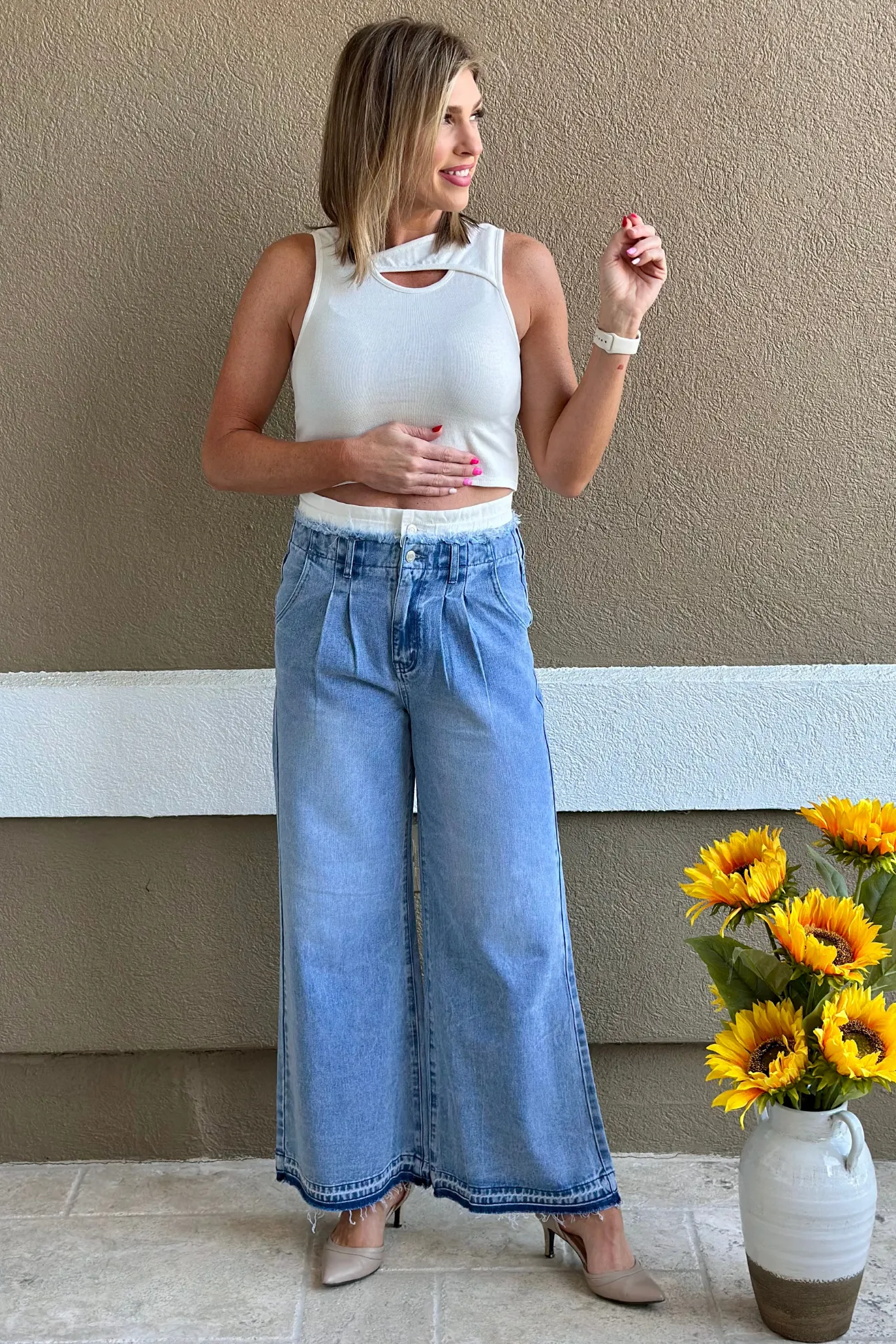 The Double Waistband High-Rise Wide Leg Jean