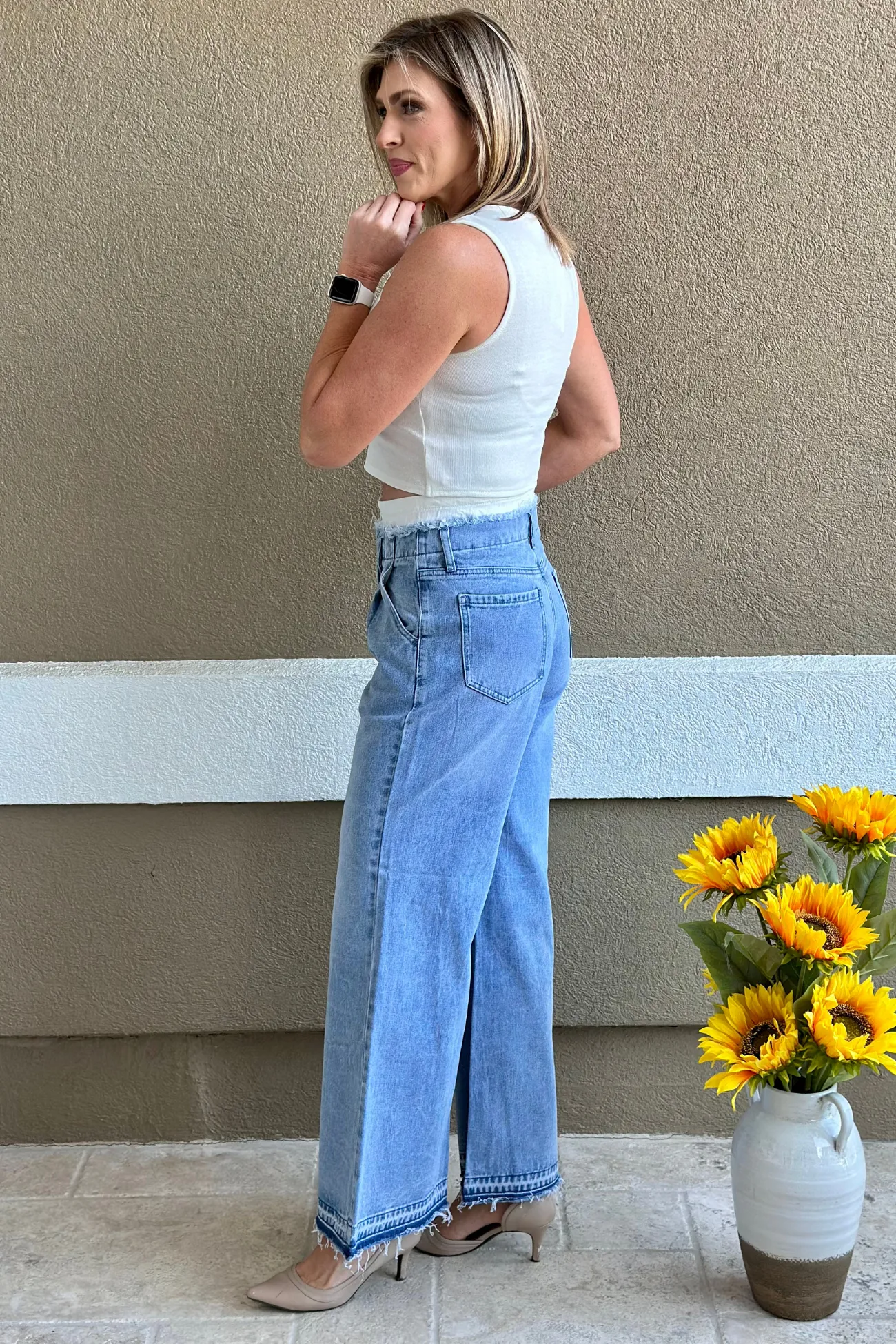 The Double Waistband High-Rise Wide Leg Jean