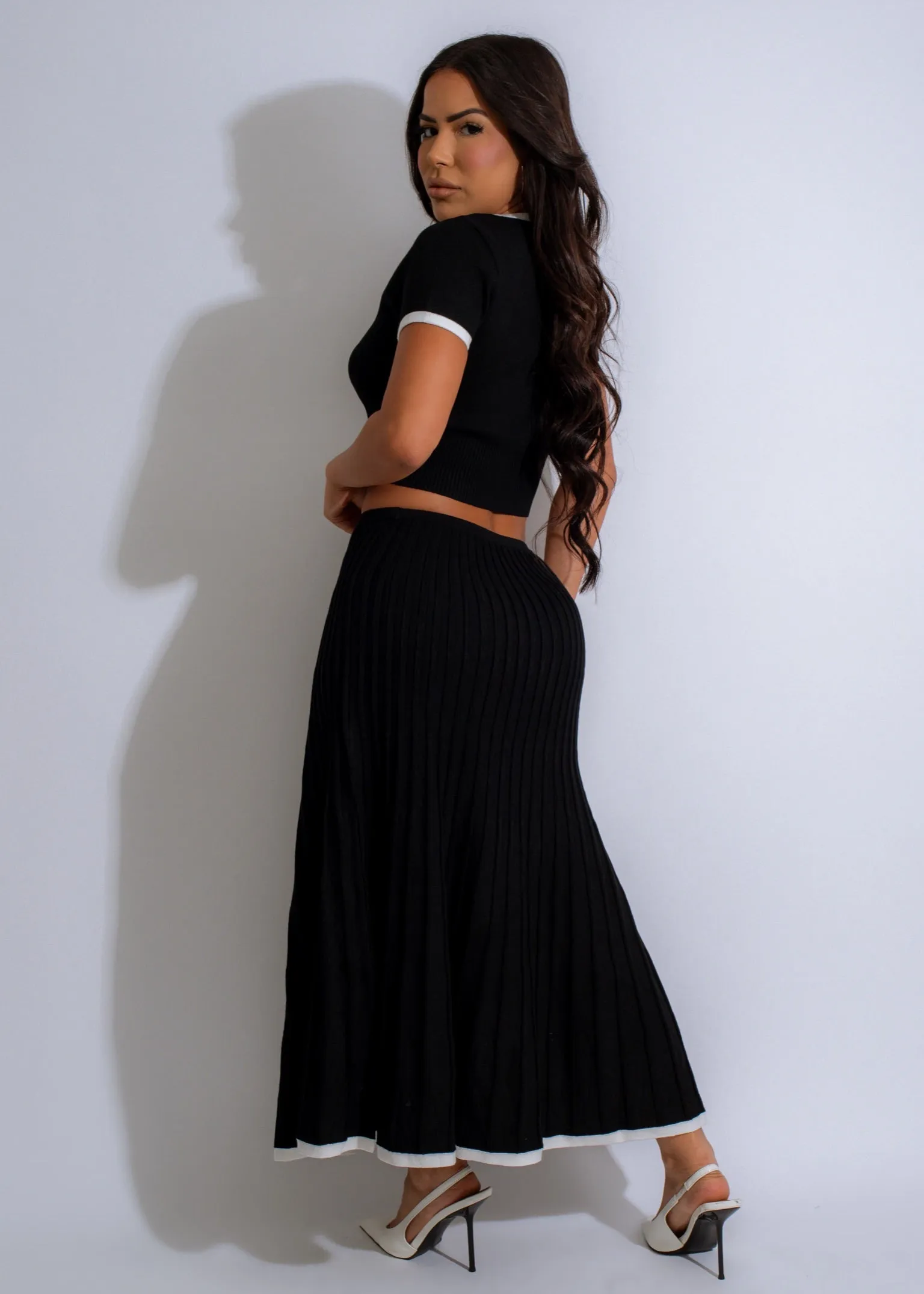 The Most Wanted Skirt Set Black