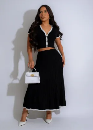 The Most Wanted Skirt Set Black