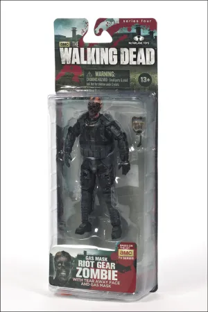 The Walking Dead TV Series 4 Riot Gear Gas Mask Zombie Action Figure