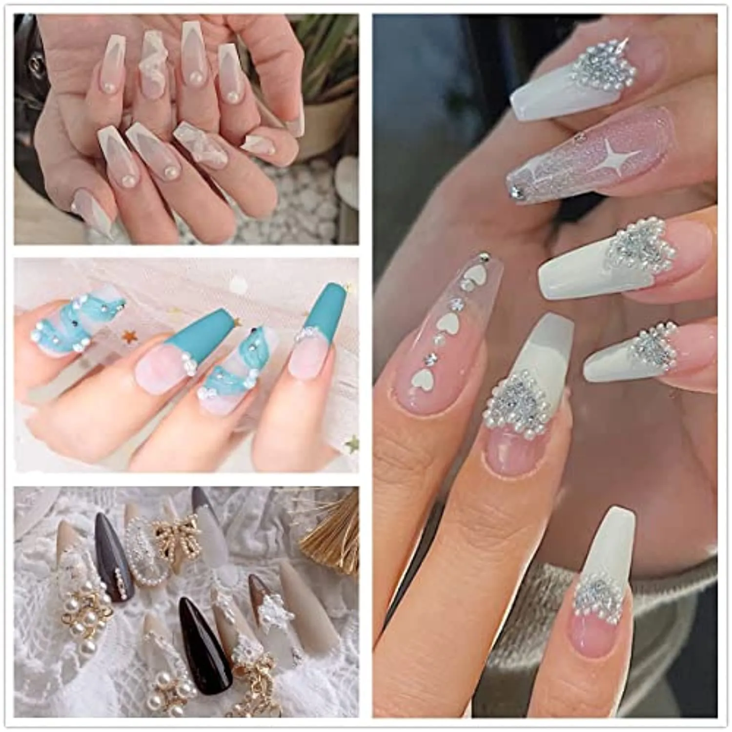 Umillars 13500 Pieces Flatback Nail Art Crystal Rhinestones Mix 24 Colors with Pick Up Tweezer and Picker Wax Pencil for Crafts Clothes Shoes Face Makeup (kit-4)