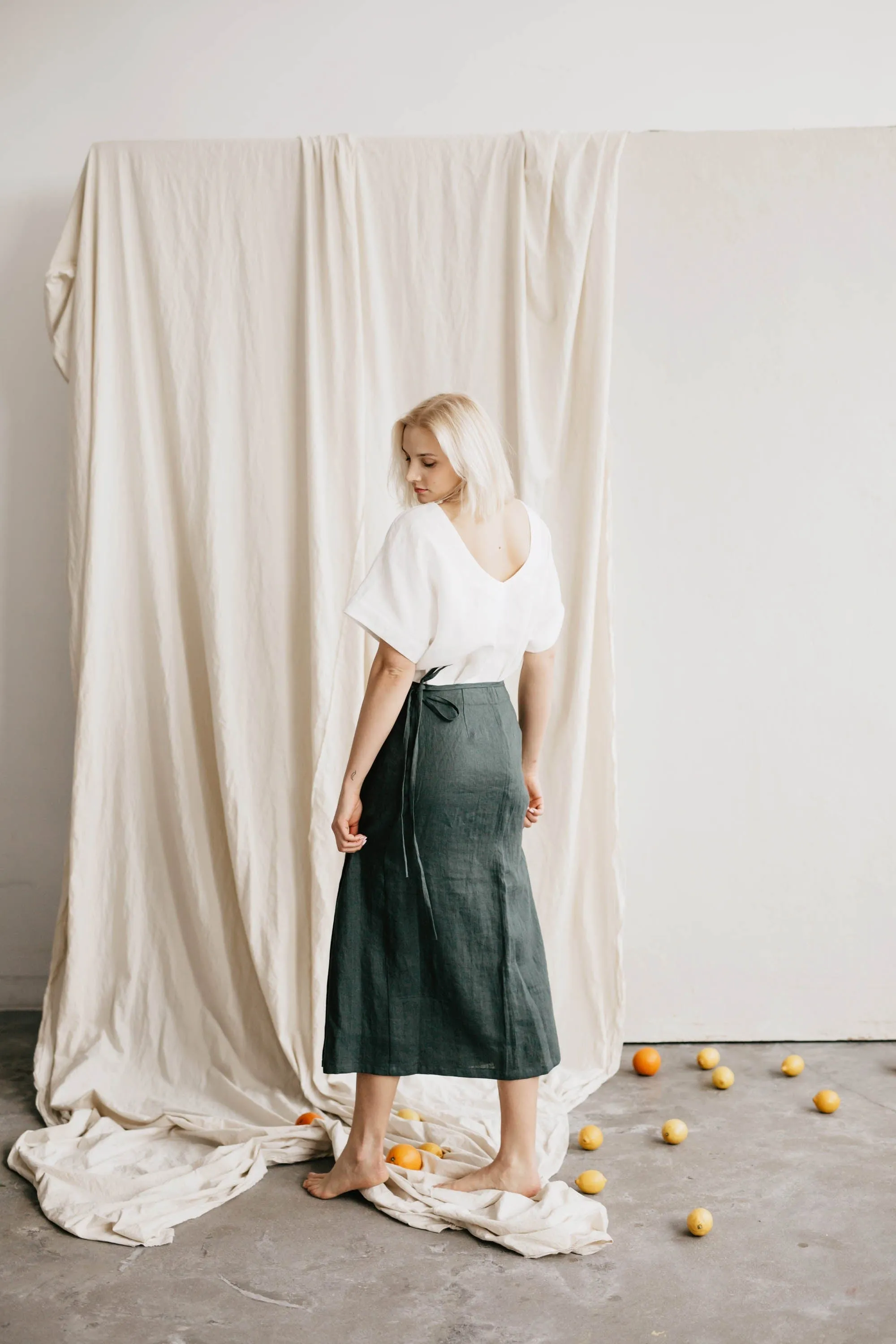 Vaiva Women's Linen Skirt | Multiple Colours