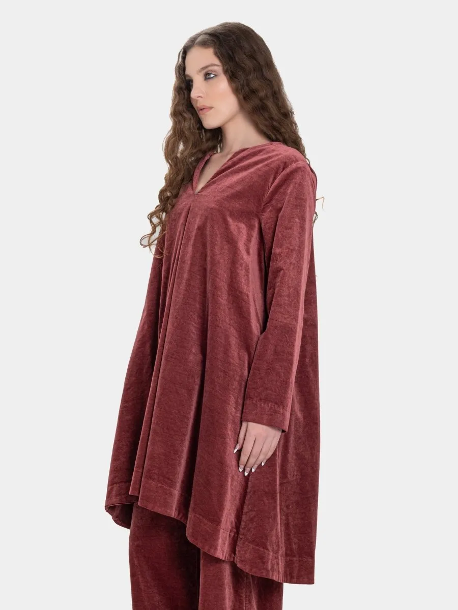 Velvet V-Neck Tunic