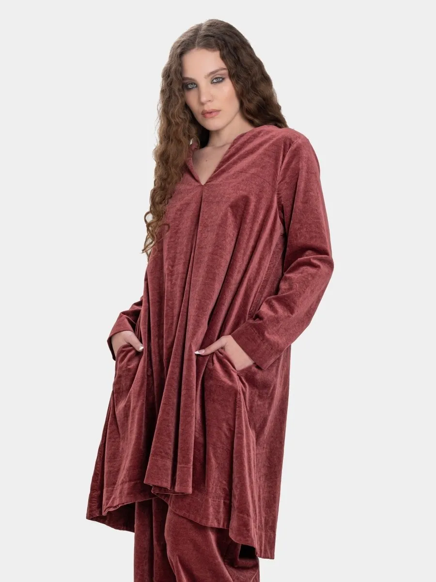 Velvet V-Neck Tunic