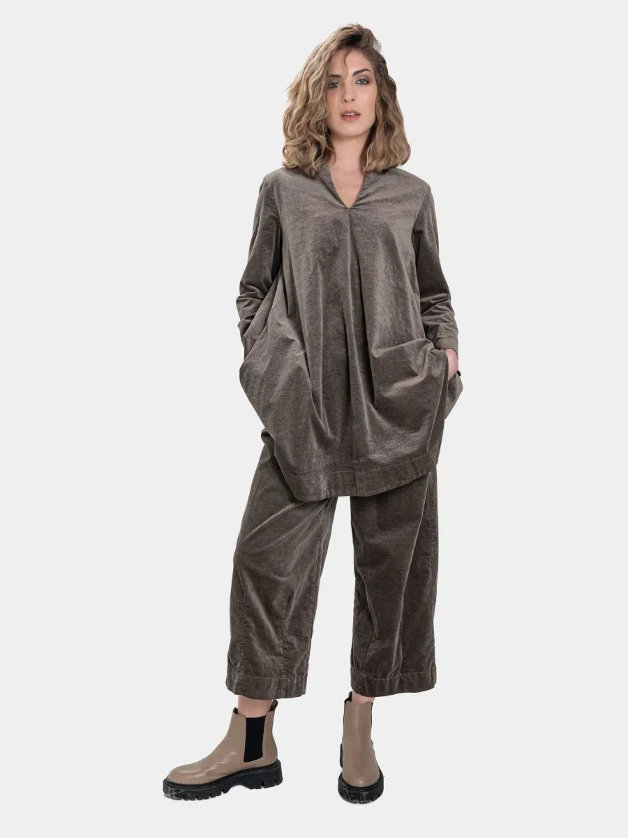 Velvet V-Neck Tunic