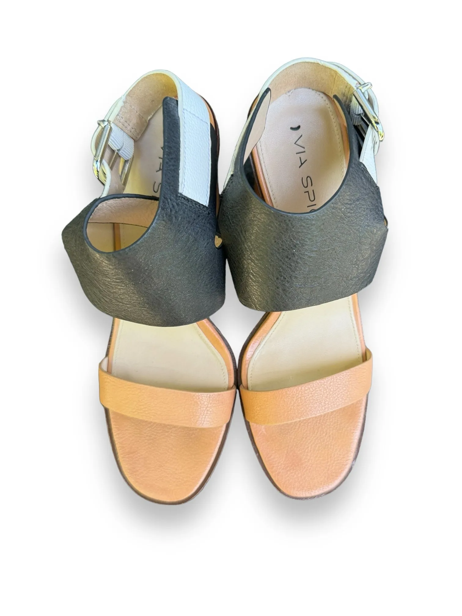 Via Spiga Shoe Size 8 Tan & Black Heels