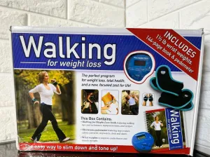 Walking For Weight Loss Boxed Set! Includes wrist weights, 144-page book and pedometer! The perfect program for weight loss.