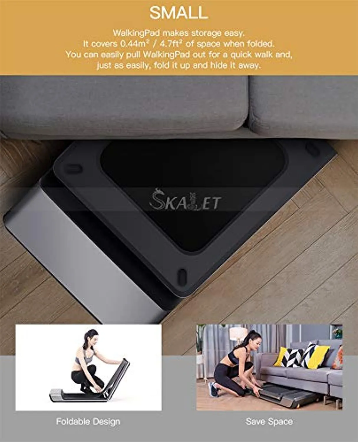 Walking Pad Foldable Aerobic Sport Fitness Equipment Footstep Induction Speed Control Space Walk Machine