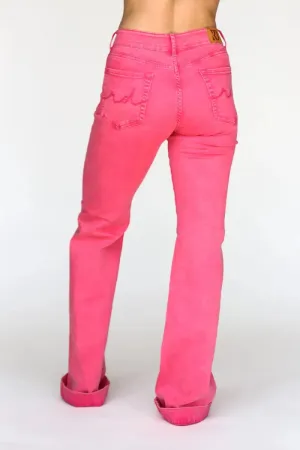 Womens Retro Pink Signature Trouser Denim 36L