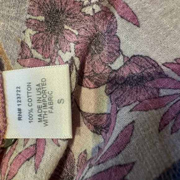 Xirena‎ Teagan Printed Skirt Midi Pockets Pinks Purple Blue Florals size Small